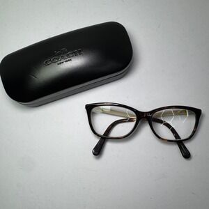 COACH HC 6114 5485 Dark Tortoise Eyeglasses Women's Fashion Eyewear with Case